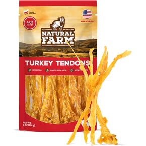Natural Farm Turkey Tendons for Dogs (16oz Pack), Hypoallergenic Dog Treats, Rawhide Alternative, Grain-Free Natural Dog Chews for Small, Medium and Large Breeds. in Kuwait