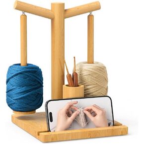 Hangerspace Wooden Yarn Holder for Crocheting and Knitting in Kuwait