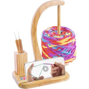 FOGWOWO Yarn Holder for Crocheting,with Storage & Phone Stand,Crochet Gifts in Kuwait