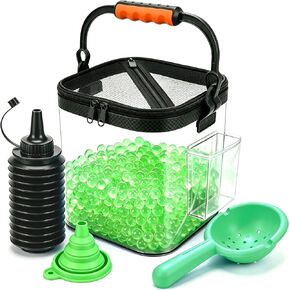 Collapsible Gel Ball Blaster Ammo Accessories Bucket & Speed Loader Kit in Kuwait