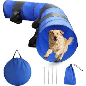 POPMOON 28in 10FT Dog Agility Tunnel, Foldable Dog Tunnel with 3 Sandbags in Kuwait