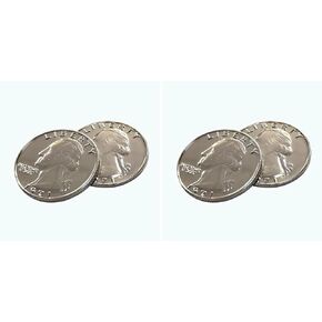 SUMAG 1 Pc Double Sided Quarter Dollar (Heads) Magic Tricks Double Face Coin Magic Accessories Close up Street Illusions Gimmicks for Magicians in Kuwait