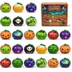 24 Pack Halloween Pumpkin Slow Rising Squishies Halloween Squishy Toys for Kids Boys Girls Halloween Party Favors Halloween Treat Bags Gifts in Saudi Arabia
