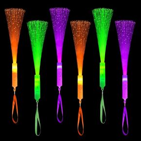 Halloween Glow Sticks Gifts for Kids 6-24 PCS,Light Up Fiber Optic Wand Toy in Saudi Arabia