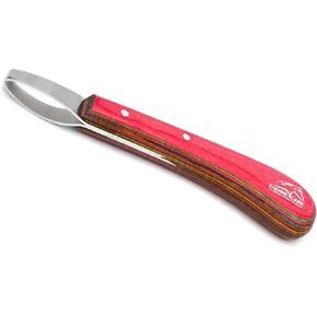 Equine Care Hoof Loop Knife, J2 Stainless Steel, Red Handle, Either Hand in Saudi Arabia