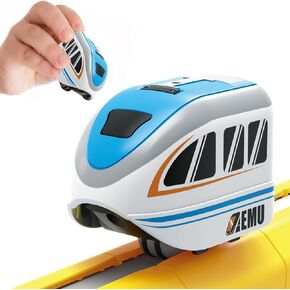 TIALLOW Exclusively, Compatible with Magnetic Tracks, 1-Pack Replacement Electric Train Car, USB Rechargeable Add-On Electric Train Set Tracks,Cannot Operate Alone in Kuwait