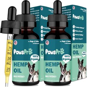 Hemp Oil for Dogs and Cats - Helps Pets with Anxiety, Pain, Stress, Sleep, Arthritis, Seizures Relief - Calming Treats Chews - Support Hip and Joint Health (2 Pack) in Kuwait