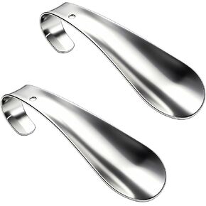 Travel Shoe Horn for Men, Women - Portable 6 Inch Long Shoe Horn, Easy to Take for Travel Use, Stainless Steel Shoe Helper Stick, Heavy Duty Unibody Metal Shoe Horn, Shoehorn in Saudi Arabia