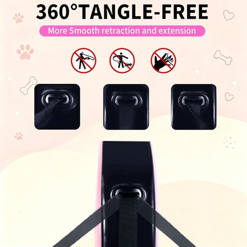 Retractable Dog Leash, 16ft for Small Medium Dog 33lbs, Pink in Kuwait