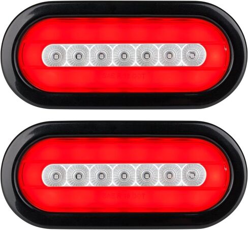 Lumitronics RV HALO LED 6 بوصات إيقاف بيضاوي محكم الغلق/مصباح خلفي - متوافق مع DOT (شفاف) in Kuwait