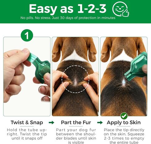 Flea and Tick for Medium Dogs 23-44 lbs, 6 Topical Doses in Kuwait