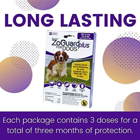 ZoGuard Plus Flea and Tick Prevention for Dogs (Medium - 23-44 lb) in Kuwait