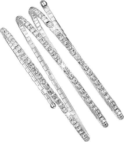 Jojomina Rhinestone Arm Cuff Jewelry for Women Multilayer Arm Bracelet Upper Arm Jewelry Crystal Silver Prom Bridal Bangle for Party Bride Wedding in Kuwait