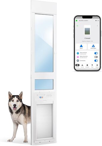 Power Pet Smart Roll Up Automatic Dog Door, WiFi (Door Mount, Medium) in Kuwait