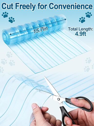 MEWTOGO 15.7in x 4.9ft Dog Door Replacement Flaps in Kuwait