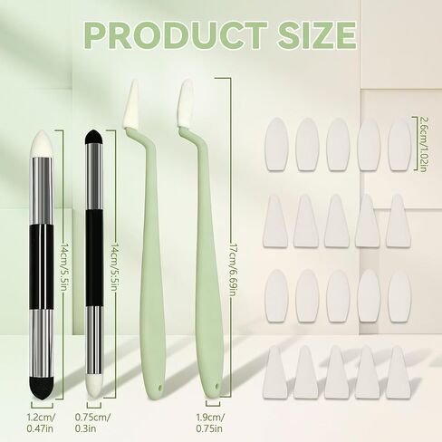 24 Pcs Dual Tip Blending Sponge Pens for Oil Pastel Art in Saudi Arabia