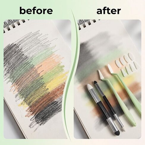 24 Pcs Dual Tip Blending Sponge Pens for Oil Pastel Art in Saudi Arabia