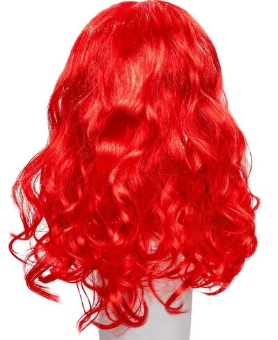 Funna Mermaid Wig for Girls Costume Accessories Halloween Princess Cosplay Long Curly Red, M in Saudi Arabia