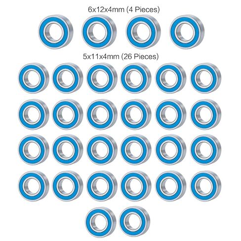 30 Pcs RC Complete Bearing Set for Tamiya 1/14 Semi-Grand Freight in Saudi Arabia