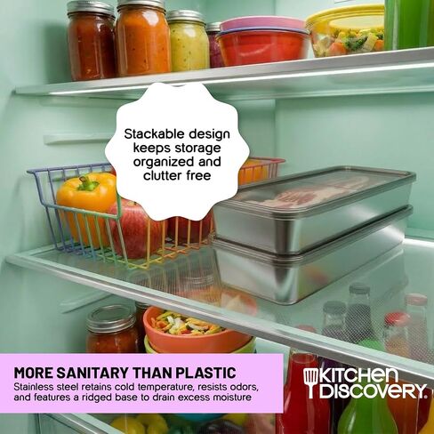 Kitchen Discovery Stay Fresh Bacon Keeper 1lb Plastic Bacon Container for Refrigerator Preserves Freshness and Prevents Spoilage – No Mess Bacon Storage Replaces Greasy Packaging in Kuwait