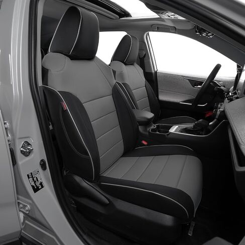 EKR Custom Fit RAV4 Car Seat Covers for Select Toyota RAV4 Hybrid 2013 2014 2015 2016 2017 2018- Full Set, Leather (Beige) in Kuwait
