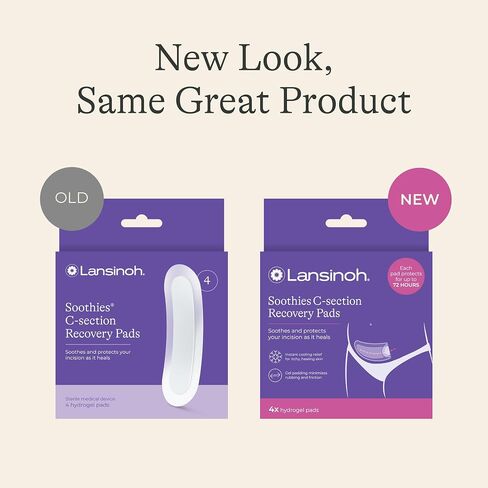 Lansinoh C-Section Recovery Pads, Postpartum Essentials, 4 Sterilized Pads in Kuwait