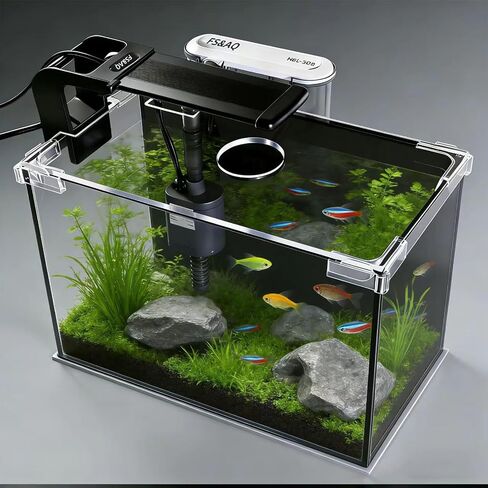 2.5 Gallon Betta Fish Tank with Filter Light and Lid in Kuwait