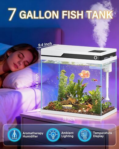 Fish Tank, Smart Fish Aquarium Kit 7 Gallon in Saudi Arabia