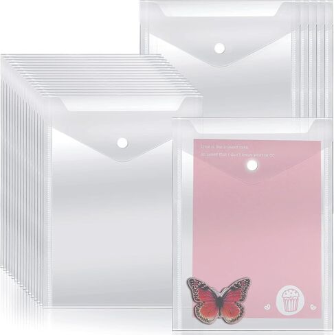 Vmiapxo 40 Pack Stamp and Die Storage Pockets with Snap Closure,7" x 9.4" in Saudi Arabia