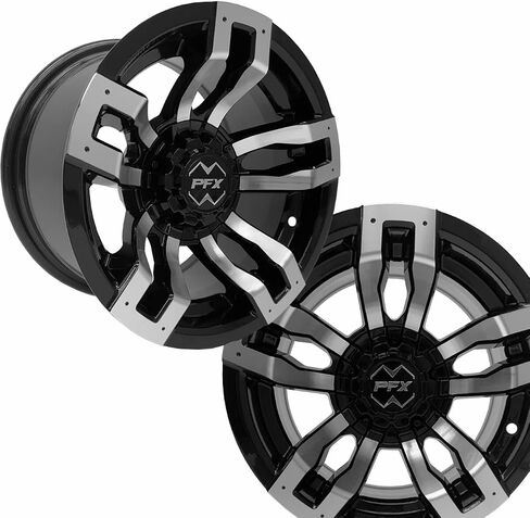 14" Chaos Golf Cart Wheels and Tires 14 Inch Combo - All Terrain 22x10x14 Golf Cart Tires and Wheels Combo Set of 4 - Golf Cart Rims and Tires - Fits Club Car EZGO Yamaha & Icon Golf Carts in Kuwait