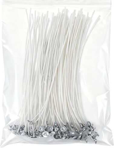 100Pcs 10 Inch Pre-Waxed Cotton Candle Wick, with Tabs in Saudi Arabia