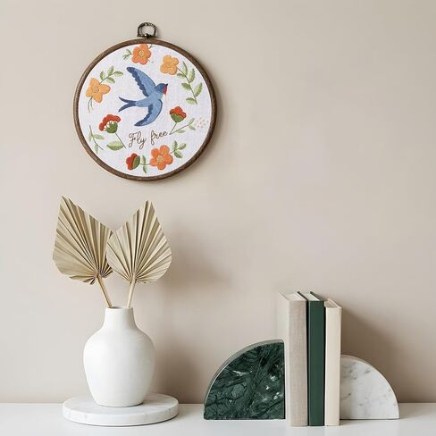 Elegaperma 2pcs 10 Inch Embroidery Hoop, Imitated Wood Embroidery Hoop Frame, Detachable Embroidery Display Frame for Art Craft Handy Sewing Decoration in Kuwait