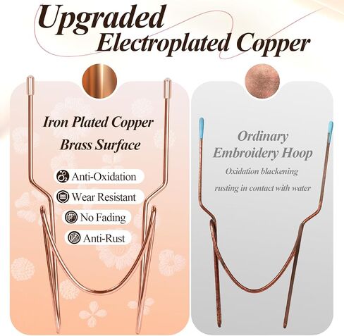 4 Pack Upgraded Electroplated Copper Sock Embroidery Hoop, 3 Adult & 1 Kid Sizes, Fit Crew Socks, Ankle Socks & Small Garments, DIY Home Embroidery Supplies in Kuwait