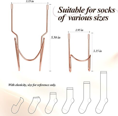 4 Pack Upgraded Electroplated Copper Sock Embroidery Hoop, 3 Adult & 1 Kid Sizes, Fit Crew Socks, Ankle Socks & Small Garments, DIY Home Embroidery Supplies in Kuwait