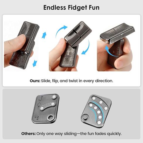1797 Metal Magnetic Fidget Slider for Adults, EDC Pocket Fidgets Toys with Smooth Clicks, Focus & Relaxation Fun Cool Gadget Gift, 2 Pack in Kuwait