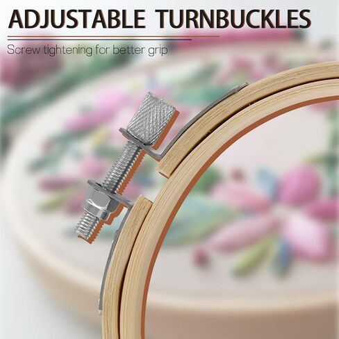 Piutouyar 6 Pieces 4Inch to 10Inch Embroidery Hoops Set, Cross Stitch Hoop in Kuwait