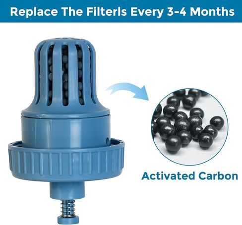 VANNON Small Animal Filter Water Dispenser for Crate, 26oz Water Bottle for Cage, BPA Free and Anti-Overeflow Pet Water Bowl for Small Dogs, Cats and Rabbits, Blue in Saudi Arabia