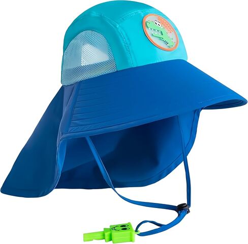 Kids Sun Hat UPF 50+ Breathable Summer Wide Brim Beach Hats with Neck Flap for 3-12 Years in Kuwait