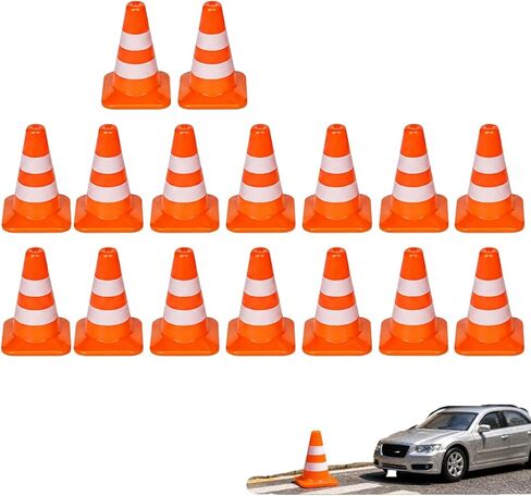 14 Pcs Mini Traffic Cones, Miniature Road Cone Plastic Sign Road Cone in Saudi Arabia