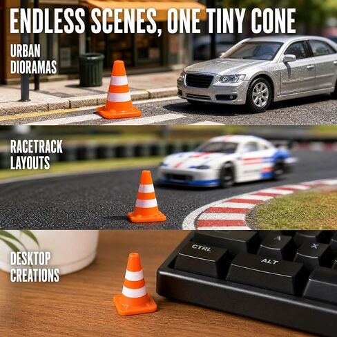 14 Pcs Mini Traffic Cones, Miniature Road Cone Plastic Sign Road Cone in Saudi Arabia