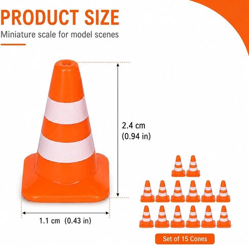 14 Pcs Mini Traffic Cones, Miniature Road Cone Plastic Sign Road Cone in Saudi Arabia
