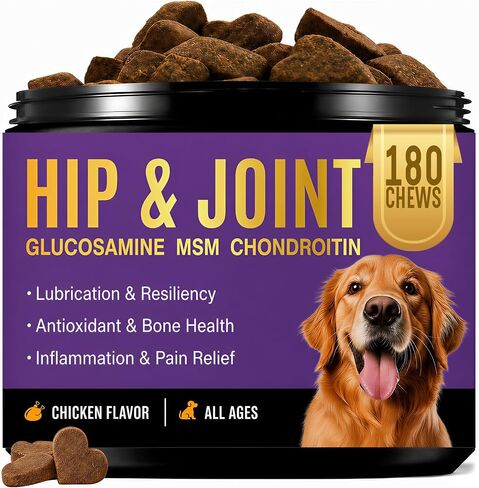 Glucosamine Joint Supplement for Dogs, Dog Joint Support with MSM - 180 ct in Kuwait