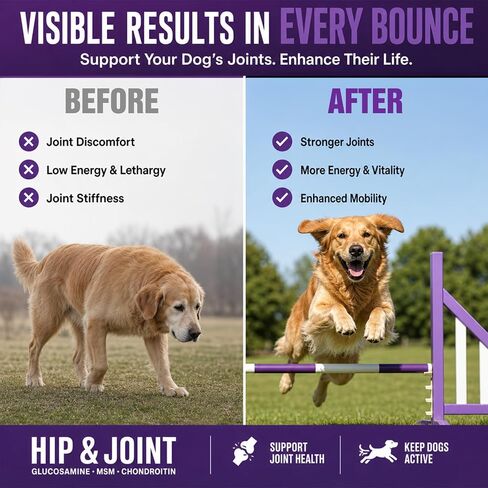 Glucosamine Joint Supplement for Dogs, Dog Joint Support with MSM - 180 ct in Kuwait