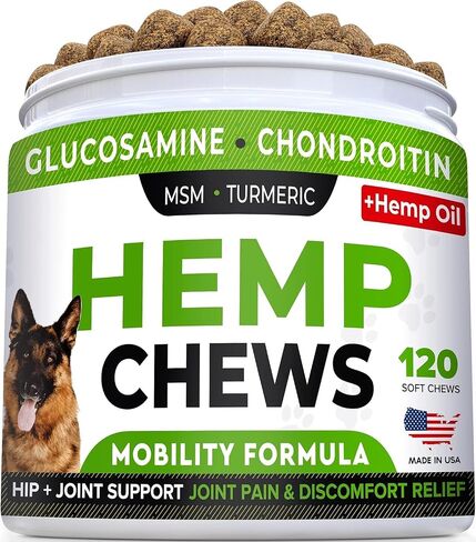 STRELLALAB Advanced Hip Joint Supplement for Dogs, Chondroitin Joint Chews in Saudi Arabia