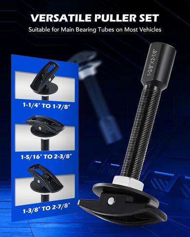 Orion Motor Tech Rear Axle Bearing Puller Tool Set, Rear Axle Bearing Remover Set, Rear Axle Bearing Removal Tool Kit with 3 Sizes 1 to 1-7/8, 1-5/16 to 2-3/8, & 1-3/8 to 2-7/8 in Kuwait