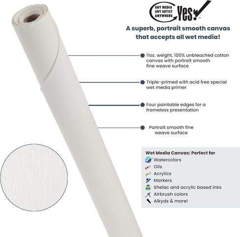 Yes! All Media Cotton Canvas Roll (8 oz) 84" x 6 Yards in Saudi Arabia