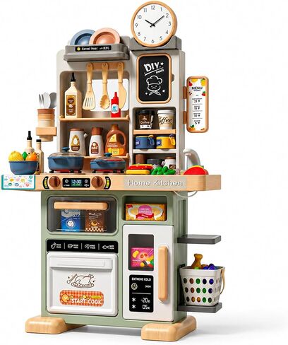 Eohemeral 33.8IN - 70PCS Kids Kitchen Playset with Sound & Light in Kuwait
