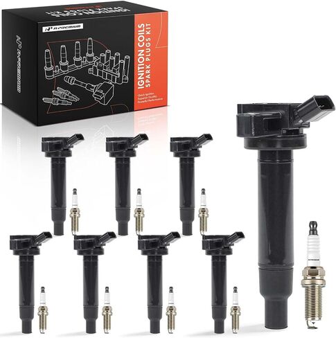 A-Premium Set of 8 Ignition Coil Pack and Iridium Spark Plugs Compatible with Toyota Tundra 2000-2009, 4Runner 2003-2009 & Lexus GS430 2001-2007, V8 4.3L 4.7L in Kuwait