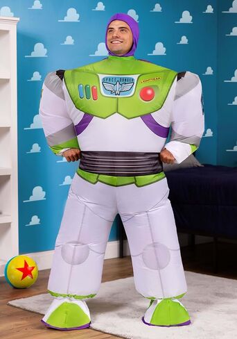 زي ديزني Buzz Lightyear القابل للنفخ للرجال من Disguise Toy Story 4 زي واحد للبالغين in Kuwait