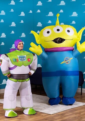 زي ديزني Buzz Lightyear القابل للنفخ للرجال من Disguise Toy Story 4 زي واحد للبالغين in Kuwait